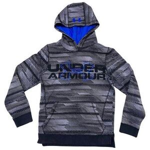 💎Under Armour Cold Gear Grey & Blue Hoodie~ Youth Small